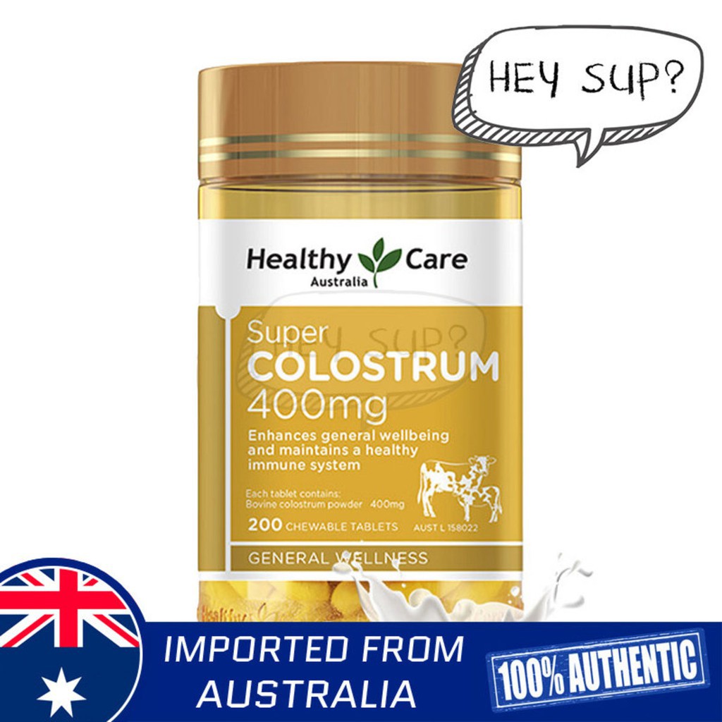Healthy Care Super Colostrum 400mg 200 Chewable Tablets Shopee Thailand