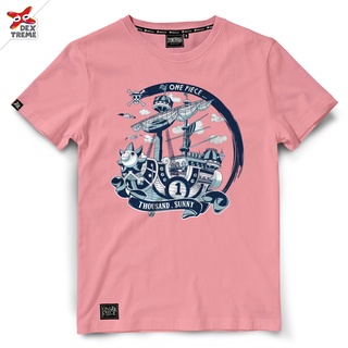 ROUND คอลูกเรือDextreme เสื้อยืดวันพีซ One Piece Thousand sunny-4XL