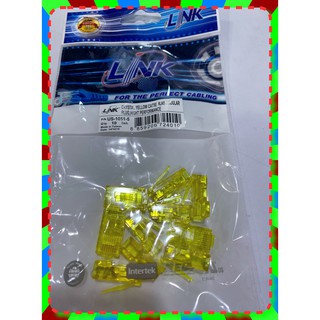 Crystal Yellow CAT5e RJ45 MODULAR 10 Each. LINK แท้