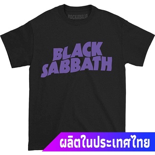 Bravadoเสื้อยืดยอดนิยม Bravado Mens Black Sabbath Classic Logo T Shirt Bravado Popular T-shirts