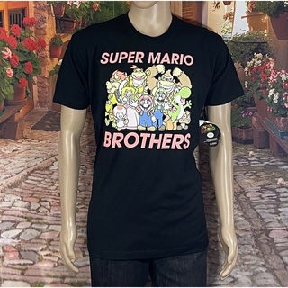 [S-5XL] เสื้อยืด พิมพ์ลาย Nintendo Official Super Brothers L Retro สีดํา สไตล์คลาสสิก สําหรับผู้ชาย Idfkc69Eklkpj06