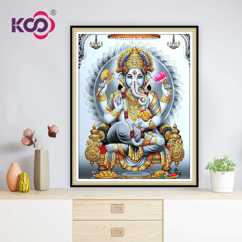 Ks ภาพจิตรกรรมปักครอสสติตช์ 5D ติดประดับเพชรโมเสก สําหรับตกแต่งผนังบ้าน DIY