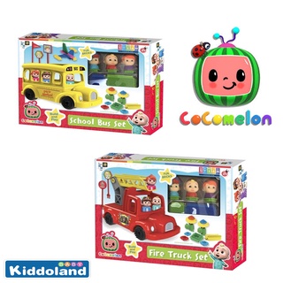 Cocomelon Fun Brick Fire Truck Brick Set ชุดก่อสร้าง Bristle Block เพื่อสร้างรถดับเพลิง