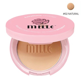 [ถูกที่สุด !!] แบรนด์Mille Extra Matte Coverage Babyface 2 Way Powder Oil-Control SPF22 PA++