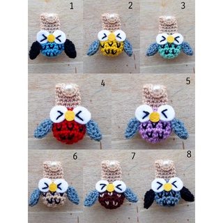 หุ้มซิปพื้นสีเบจ#นกฮูกมีหลายสี🦉ไหมซัมเมอร์เส้นเล็กเงางาม
