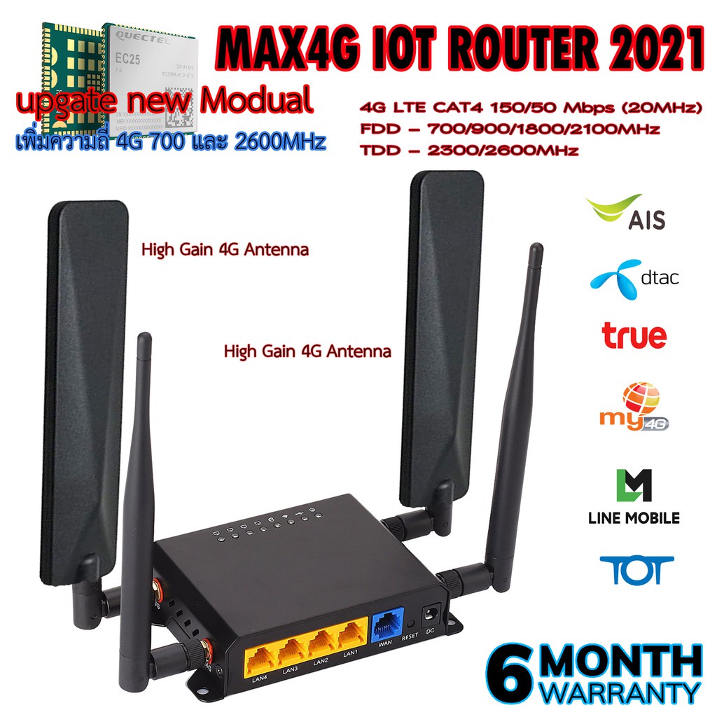 Max4G IOT Router Fw Smart OpenWRT 2021 - n_579wsb_m - ThaiPick