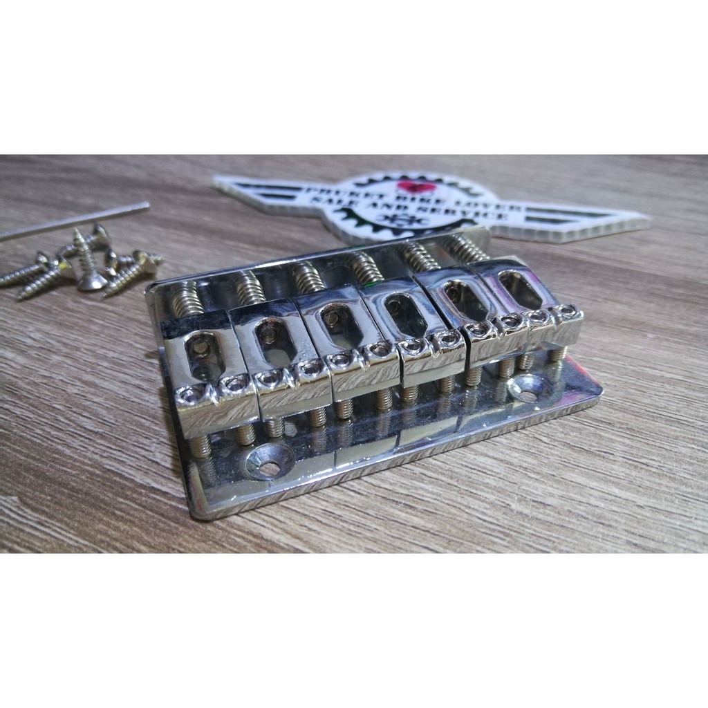 ซ่อมกีตาร์#6 Saddle Hardtail Bridge Top Load 65 มม. กีตาร์ไฟฟ้า Bridge 1 ชิ้น หย่อง Fixed bridge สำห