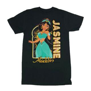 เสื้อยืดใหม่เสื้อยืดลายกราฟฟิก Disney Aladdin Princess Jasmine Logo disneyland disneylandรหัสเต็ม S-3XL