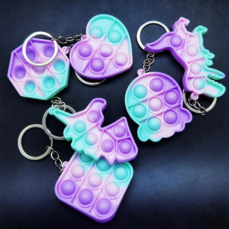 Macaron Pop IT Bag Charm พวงกุญแจของเล่นบีบอัดยูนิคอร์น - รูปที่ 5