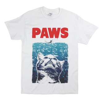 เสื้อยืดผ้าฝ้ายพิมพ์ลายขายดี ถูกสุดๆเสื้อยืดเสื้อท็อปเสื้อยืด Parody Jaws / Pay In Place / Funny สําหรับผู้หญิงผู้ชายรหั