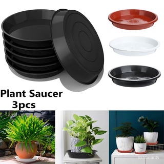 3Pcs Plastic Durable Plant Saucer Round Heavy Duty Drip Trays Flower Pot Plastic Tray Saucers Indoor Outdoor Garden Supp