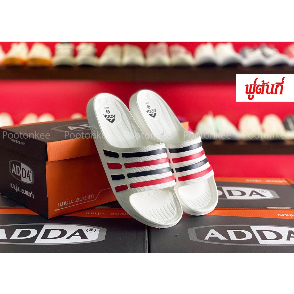 Adda รองเท้าแตะ แบบสวม รุ่น 55R03 ไซส์ 4-10 ของแท้ พร้อมส่ง
