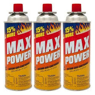 แก๊สกระป๋อง Max Power ( แม็ก พาวเวอร์ ) ความจุของก๊าช 250 G 1แพ็ค 3กระป๋อง
