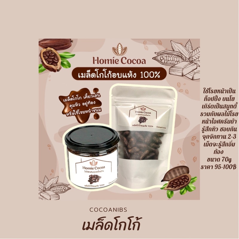 Cocoa nibs เมล็ดโกโก้