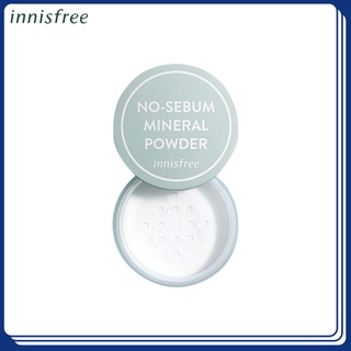 Innisfree No sebum mineral powder (5g) อินนิสฟรี โนซีบั่ม มิเนอรัล พาวเดอร์ 5 กรัม แป้งฝุ่นอัดแข็ง ควบคุมความมัน