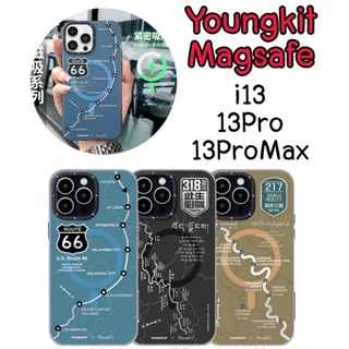 Youngkit RoadRV Magnetic Slim Matte iPhone 13Pro max/ 13 Pro /13 Route66 นักเดินทาง