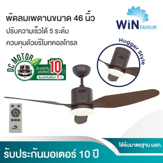 🔥ถูกที่สุด🔥 พัดลมเพดาน DC มอเตอร์ รุ่น DC33(สีน้ำตาลเข้ม) พร้อมรีโมท ขนาด 46 นิ้ว ของใหม่