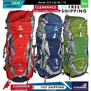 Deuter ACT Lite 40 + 10 กระเป๋าเป้สะพายหลัง สําหรับเดินทาง เดินป่า ลําลอง