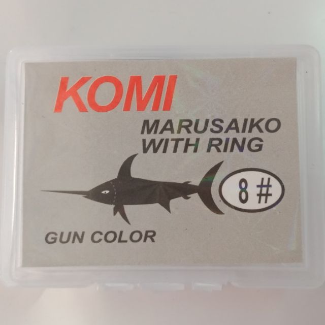 เบ็ดโคมิ เบ็ดตกปลา KOMI ก้นห่วง เบ็ดฉลามปากแหลม