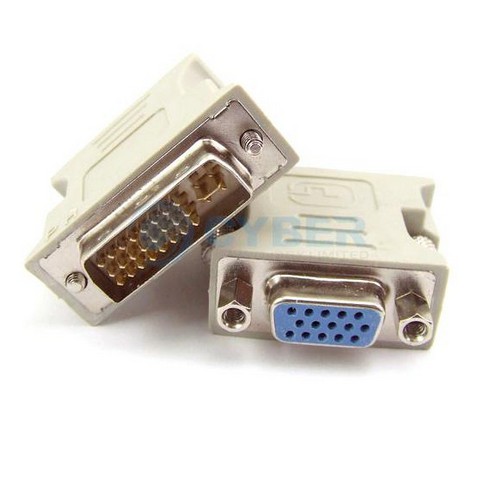 หัวแปลง DVI TO VGA /VGA male to DVI(24+5)