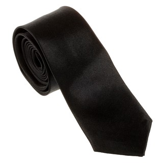 Hot Unisex Casual Necktie Skinny Slim Narrow Neck Tie - Black