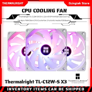 Thermalright TL-C12W-S X3 3in1 พัดลมระบายความร้อน CPU ARGB 5V 3PIN 17 สี