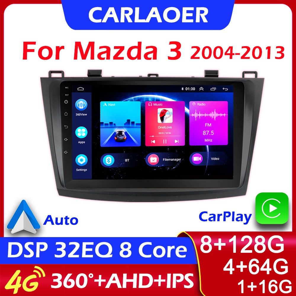Android 13.0 9in Car Stereo For Mazda 3 2004-2009 With GPS Navi CarPlay & WiFi