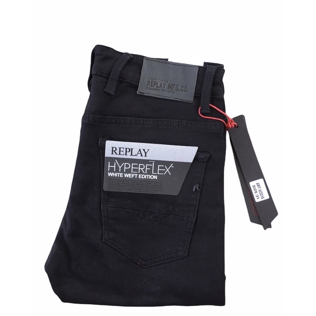 Replay Mens Jeans Skinny Black Button Edition Strecth ️
