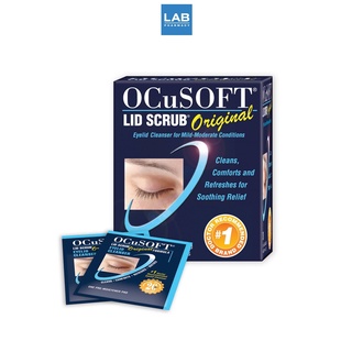 OcuSOFT Lid Scrub Pad Original 30s - แผ่นเช็ดทำความสะอาดผิวรอบดวงตา อ๊อกคิวซอฟท์ ลิด สครับ ออริจินัล บรรจุ 30 แผ่น