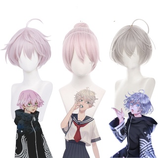 Misscoo วิกผมคอสเพลย์ Tokyo Revengers Senju Kawaragi Akashi สีเทาอ่อน สีชมพู ทนความร้อน 3 สไตล์ สําหรับผู้หญิง