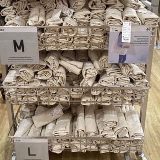 ราคาถุงผ้ายูนิโคล่ แท้100% จากช็อป สีครีม M/L