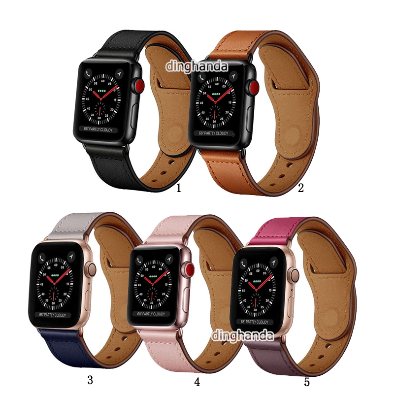 สายนาฬิกาข้อมือหนังแท้ สําหรับ Apple Watch Series 8 7 6 5 4 se 38 มม. 40 มม. 42 มม. 44 มม. 41 มม. 45 มม. ultra 49 มม.
