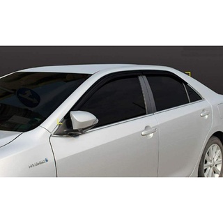 คิ้วกันสาด Camry ACV40 / ACV50 สีดำเข้ม แบบไม่มีสกรีน เรียบเท่ห์ ดุดัน ( ABS แท้ 100% ) ปี 2006 - 2017