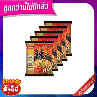 นิสชิน บะหมี่กึ่งสําเร็จรูป รสซุปเกาหลีฮอตแอนด์สไปซี 60 กรัม x 5 ซอง NISSIN Premium Bag Korean Hot And Spicy Soup 60 g x