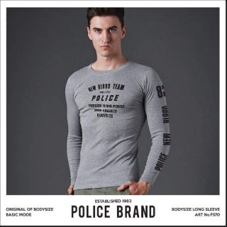 เสื้อยืด Police แขนยาวขนาด Bigsize