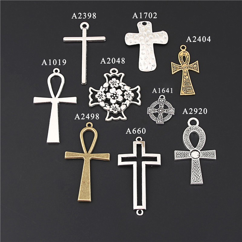 1 ชิ้น วินเทจ เงิน / บรอนซ์ / ทอง อียิปต์ Ankh ข้าม เชื่อมต่อ สร้อยข้อมือ สร้อยคอ เครื่องประดับ ทําด้วยมือ DIY