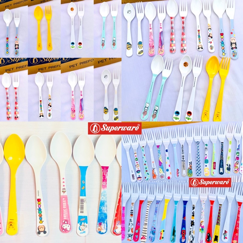 ช้อนส้อมลายลิขสิทธิ์ เมลามีนซุปเปอร์แวร์ น่ารักมาก