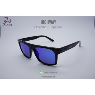 Aivansunglasses พร้อมส่ง แว่นกันแดด Model [ Highway : Obsidian - Sapphire]