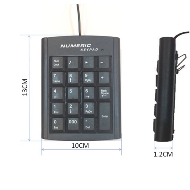 คีย์บอร์ดตัวเลข ใช้สำหรับโน๊ตบุ๊ค (Numeric keypad)