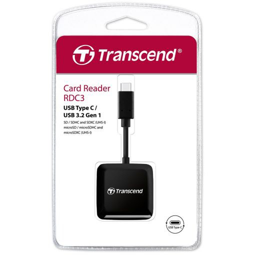 Transcend Card Reader TS-RDC3 USB 3.2 Type C อุปกรณ์อ่านการ์ด