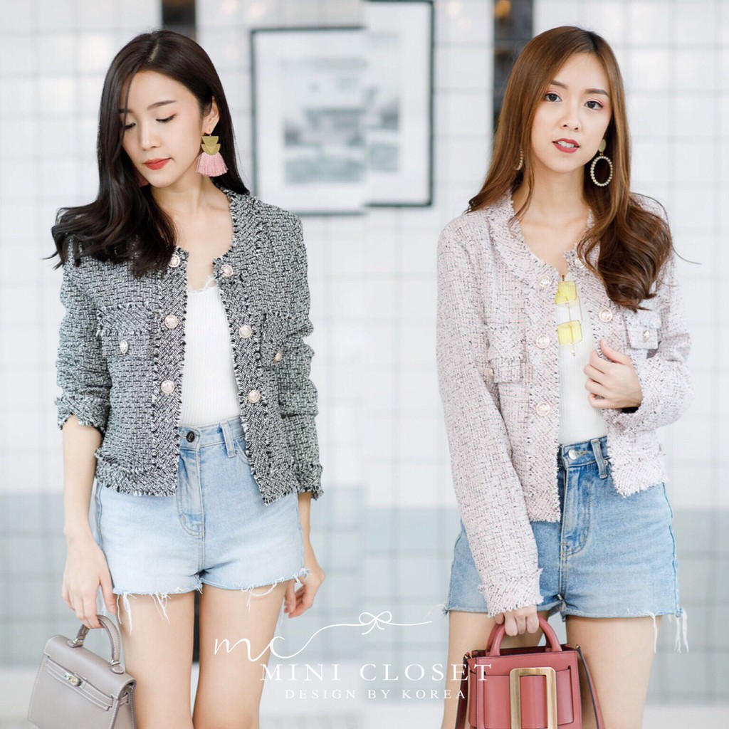 เสื้อสูท เสื้อคลุม เบรเซอร์ ผ้าทวีต ซับในทั้งตัว ผ้าสวยดูดีเวอร์