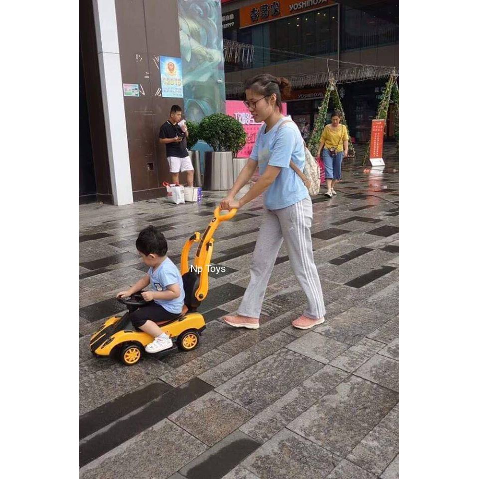 พร้อมส่งด่วน รถเด็กขาไถ แลมโบกินี 2in1 มีด้ามเข็น/มีเสียงดนตรี ของเล่นเด็ก No.9005