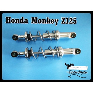 HONDA MONKEY Z125 year 2018-2020 "REAR" SPRING SHOCK SET "CHROME"  (300 mm.) // โซ๊คอัพ โช๊คหลัง มังกี้ (โครเมี่ยม)