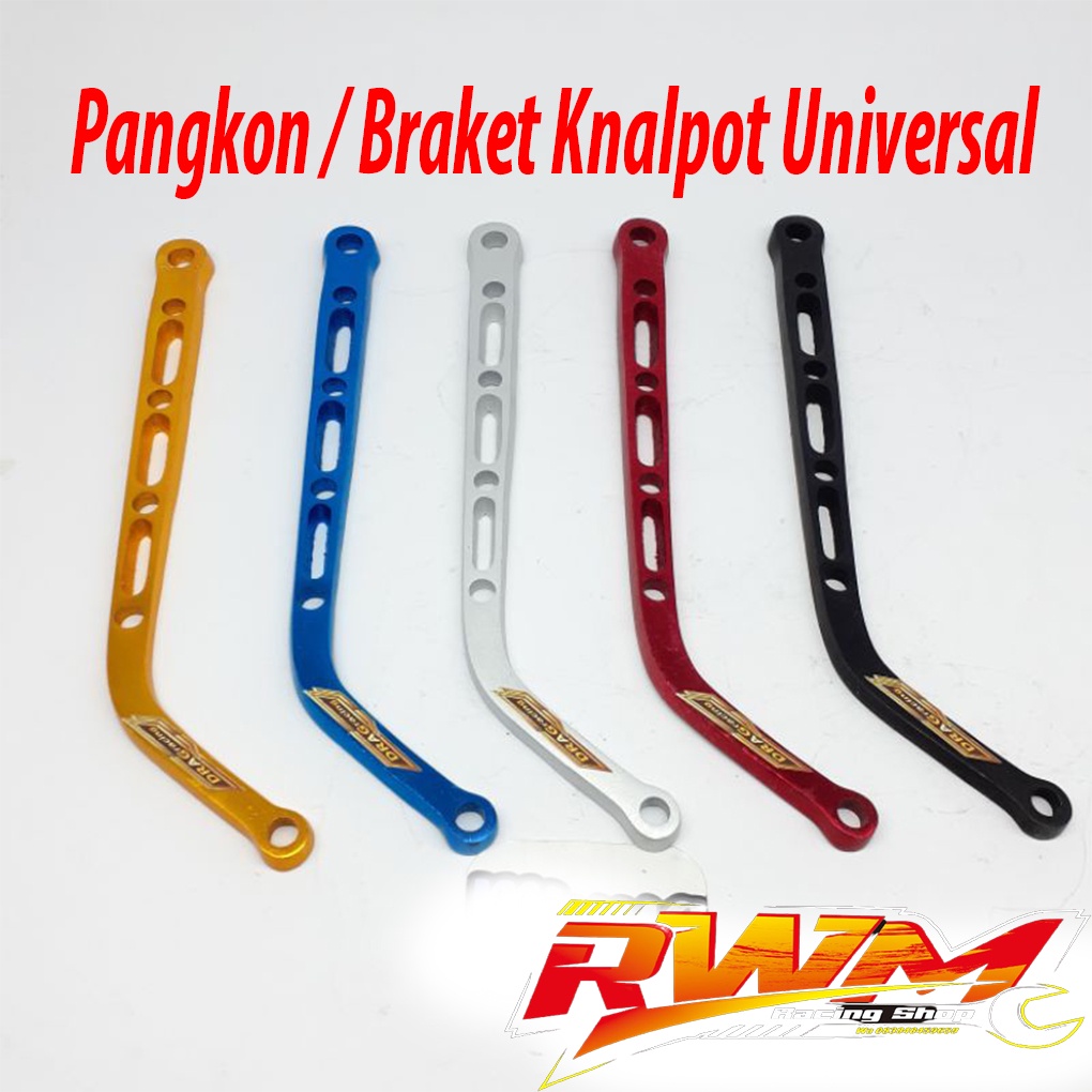 Gantungan Universal 24CM Muffler L Hanger Bracket Boltless รุ่น CNC สี