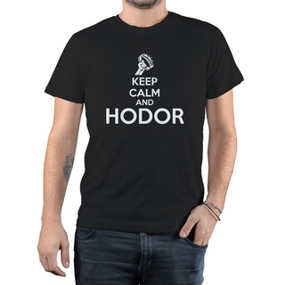 เสื้อยืดผ้าฝ้ายพิมพ์ลายแฟชั่น ขายดี เสื้อยืด พิมพ์ลาย Got-Keep Calm and Hodor BBjmhj82OEoknm45 สไตล์คลาสสิก