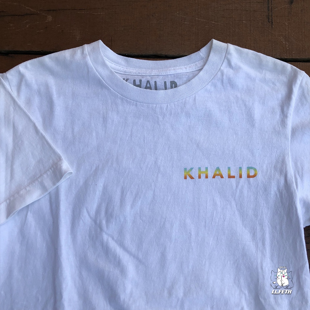 เสื้อ Khalid Free spirit USA tour เสื้อนักร้อง เสื้อวง ทัวร์ สีขาว มือสอง
