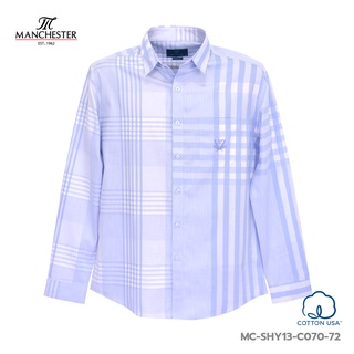 MANCHESTER เสื้อเชิ้ต ทรง Slim Fit ผ้าฝ้าย 100% COTTON USA™ ใส่สบาย รหัส C070