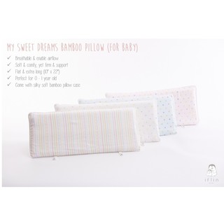 Iflin Baby - My Sweet Dreams Bamboo Pillow (for Baby) หมอนหนุน+ปลอกหมอนใยไผ่ สำหรับเด็กแรกเกิด