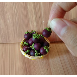 1:12 Miniature fruits 1 ผล #ผลไม้ปั้นจิ๋ว มังคุดผลไม้ไทย งานละเอียด เหมือนจริง 1ผล