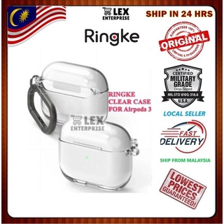 Ringke [Hinge] เคสหูฟัง TPU แบบใส ทนทาน สําหรับ Airpods 2 3 Pro 2 3